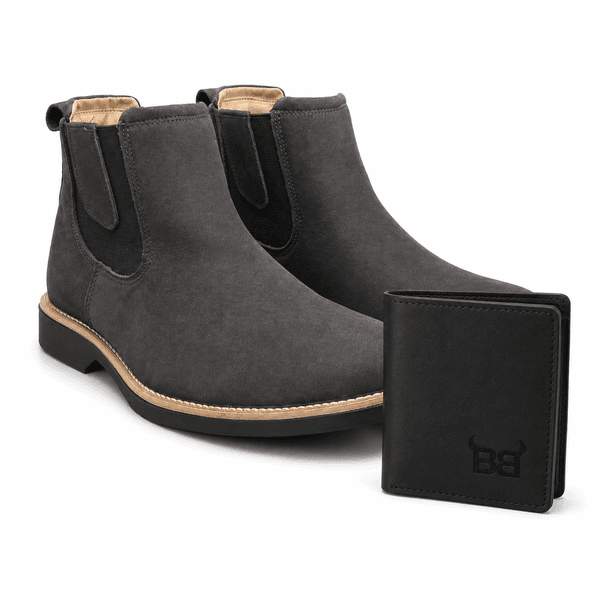 Kit Brahman Boots: Botina Braquiado Preto + Carteira Preta - Brahman Boots