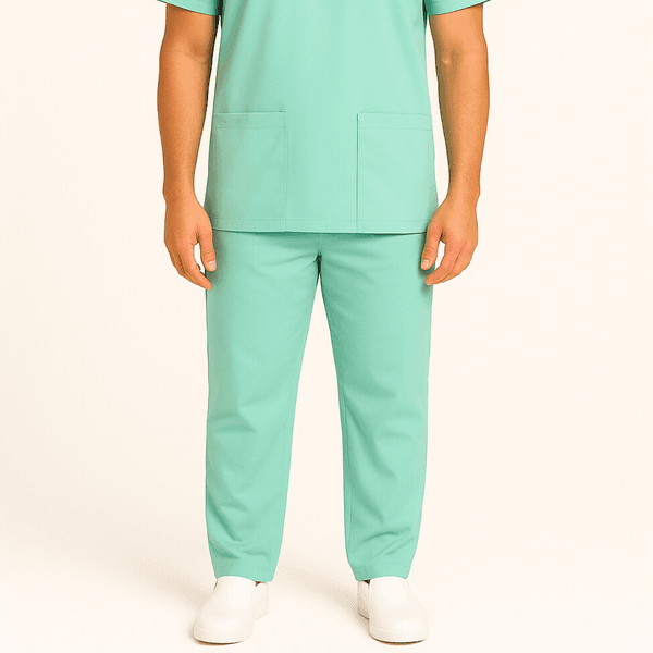 Calça Verde Água Masculina Gabardine Pijama Cirúrgico