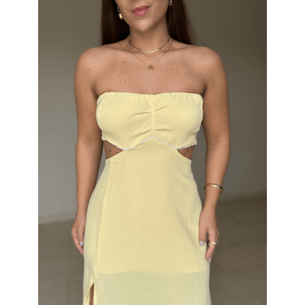 Vestido Olívia Amarelo Bebê