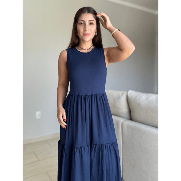 Vestido Ana Azul Marinho