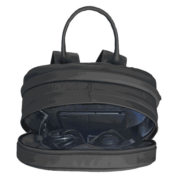 MOCHILA PARA NOTEBOOK WORKSPACE - COURO LEGÍTIMO - PRETA