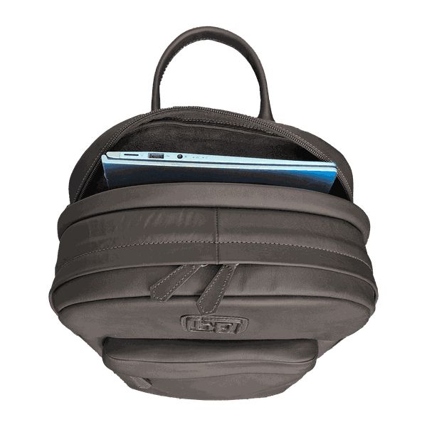 MOCHILA PARA NOTEBOOK WORKSPACE - COURO LEGÍTIMO - TABACO