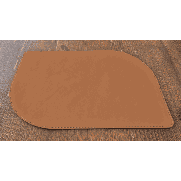 Jogo Americano Folha + Porta Copos - Kit Com 6 - Cor: Caramelo