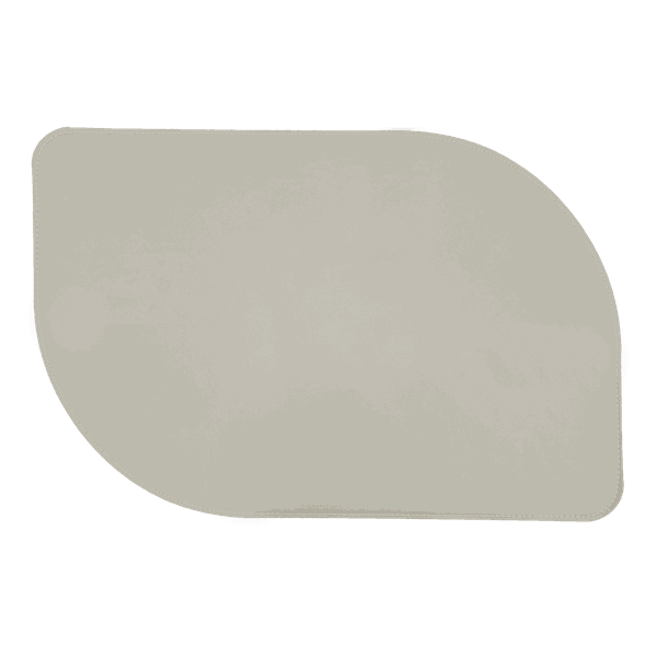 Jogo Americano Folha + Porta Copos - Kit Com 6 - Cor: Off White