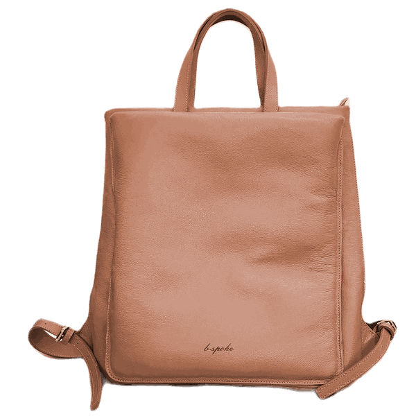 Mochila Isabella - Camel - Couro Legítimo