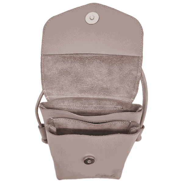 Bolsa Feminina PokeBag - Couro Legítimo - Rosê