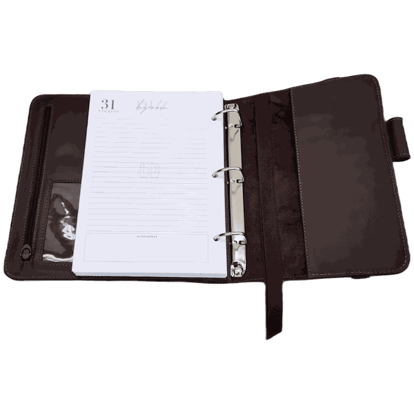 Agenda WorkSpace Luxo - TABACO - Couro Legítimo