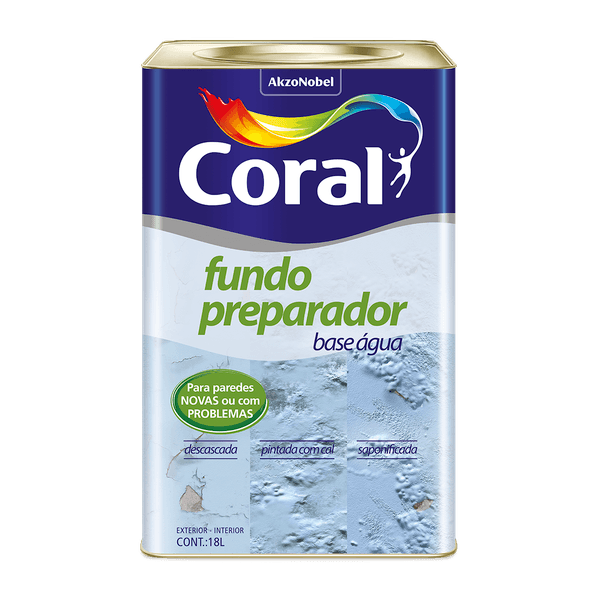Fundo Preparador Parede Base Àgua 18L Coral