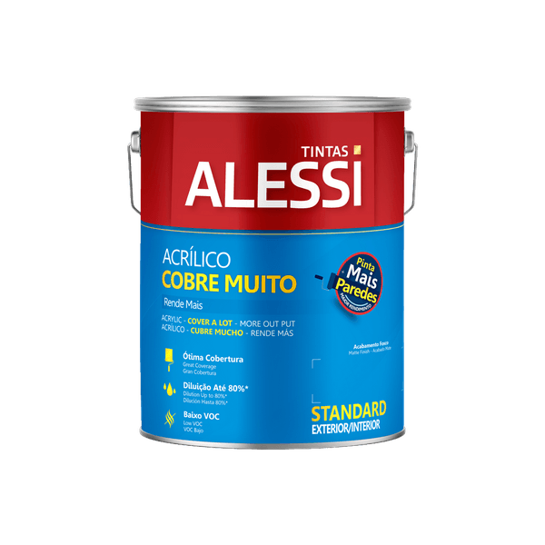 Tinta Acrílica Cobre Muito Rende Mais 3,6 Litros.