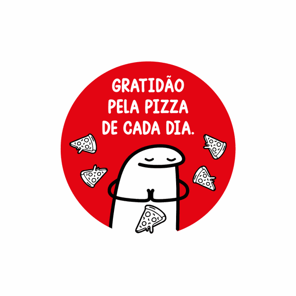 ADESIVO GRATIDÃO PIZZA - 500 Unidades