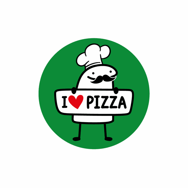ADESIVO LOVE PIZZA - 500 UNIDADES