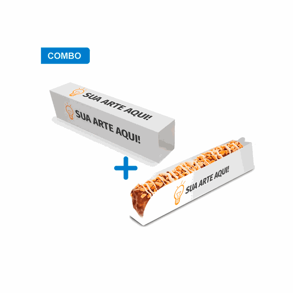 EMBALAGEM CHURROS DELIVERY COMBO PERSONALIZADA 