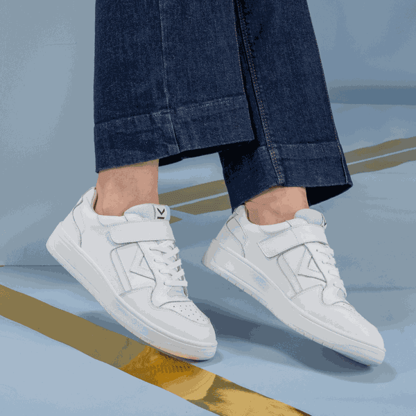 Tênis Casual Napa Branco Feminino em Couro Legitimo