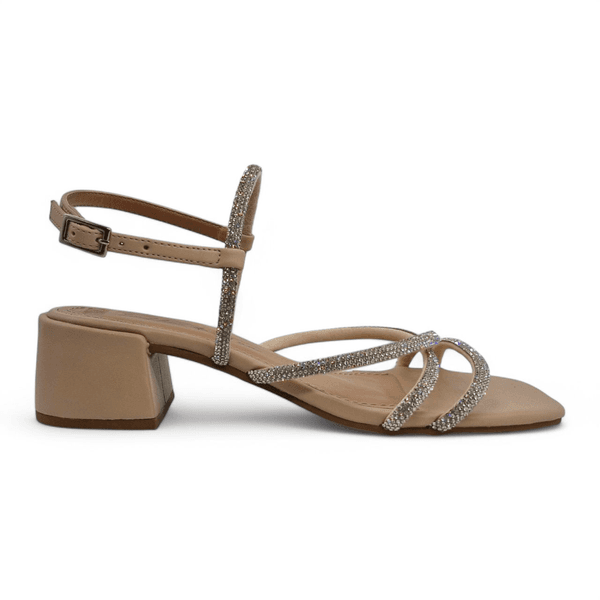 Sandália Strass Cinza