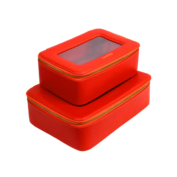 Necessaire Crystal Couro Red Alert