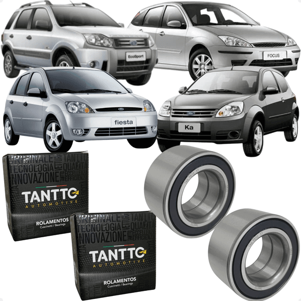 Par Rolamento Roda Dianteira Tantto Fiesta Ecosport Focus Ka Sem Freio ABS