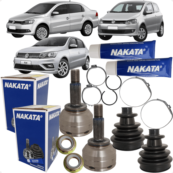 Par Junta Ponteira Homocinética Roda Gol G5 G6 G7 G8 Fox Voyage 1.0 2010 a 2023 Nakata NJH011809