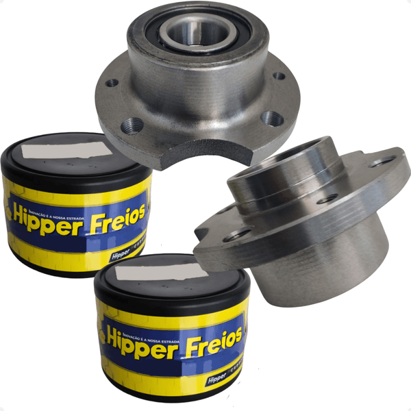 Par Cubo Roda Traseiro Com Rolamento Uno 1984 a 2009 Hipper Freios
