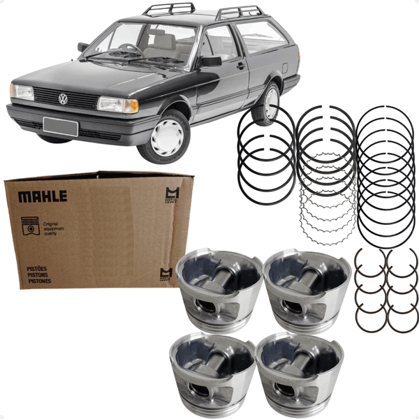 Jogo Pistão e Anel 050 Gol Parati Voyage 1.8 8v AP Gasolina 1986 a 1996 Metal Leve SPA1495