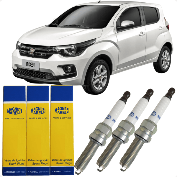 Jogo de Velas Ignição Argo Cronos Mobi Uno 1.0 6v 3cil Firefly Flex Magneti Marelli BN8RSIPMM