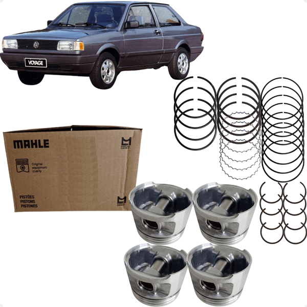 Jogo Pistão e Anel 050 Gol Parati Voyage 1.8 8v AP Gasolina 1986 a 1996 Metal Leve SPA1495