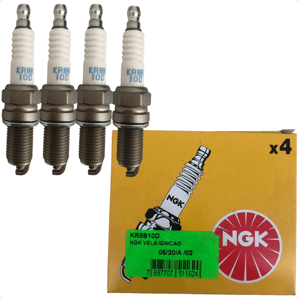 Jogo Cabos e Velas Ignição Bravo Doblo Grand Siena Idea Linea Palio Punto Strada 1.6 1.8 16v E-Torq Flex Após 2015 NGK SCT67 KR8B10D