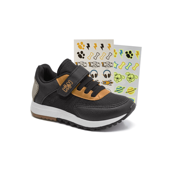 TÊNIS INFANTIL KLIN WALK MINI PRETO COM BRINDE 216105000 