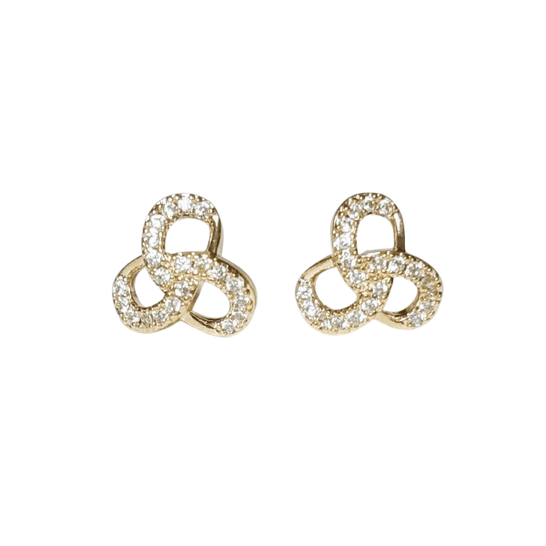 Brinco Elos Entrelaçados dourado