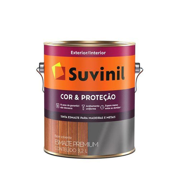 Tinta Esmalte Cor E Proteção Acetinado Base C2 Suvinil 3,2 Litros