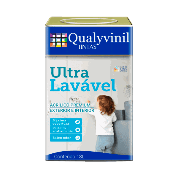 TINTA ACRÍLICA ACETINADO BRANCO NEVE ULTRA LAVÁVEL 18L QUALYVINIL