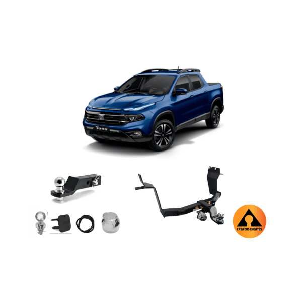 Engate Reboque Removível Fiat Toro 4x2/4x4 2016 a 2023 1500 Kg