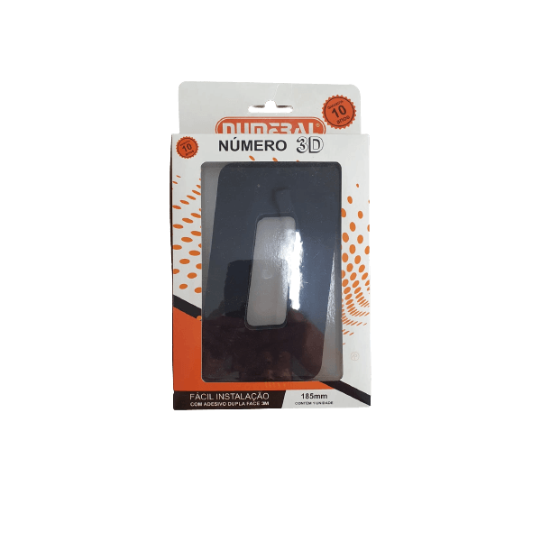 NUMERO ACM 185MM QUAD 3D PRETO - NUMERAL