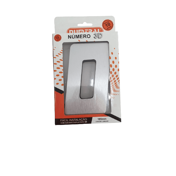 NUMERO ACM 185MM QUAD 3D ESCOVADO - NUMERAL