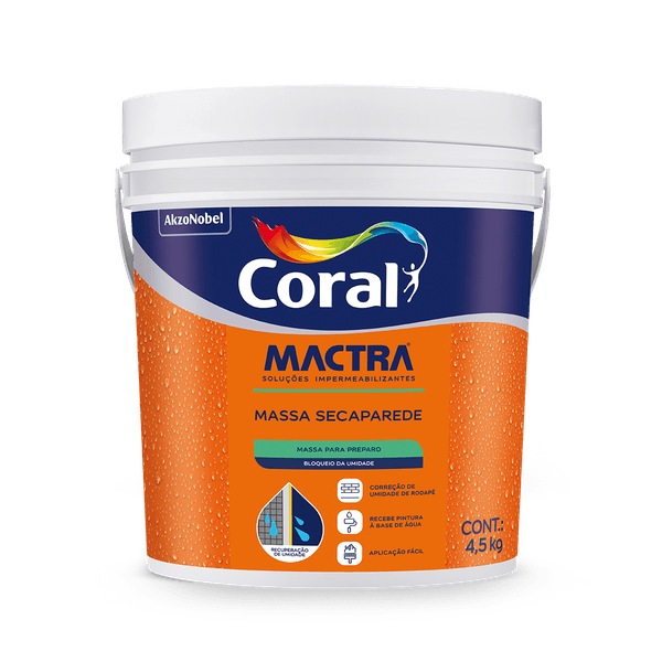 Massa Seca Parede Coral Mactra 4,5KG 
