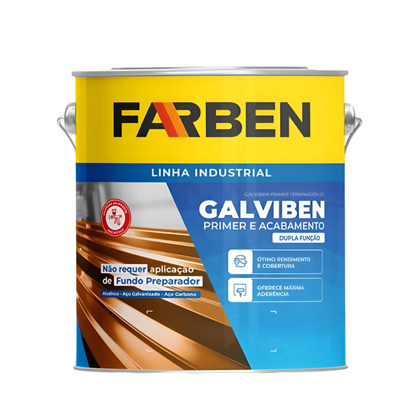 Esmalte Farben Galviben Para Galvanizado 3,6L