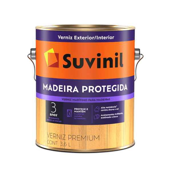 Verniz Suvinil Brilhante Madeira Protegida 3,6L