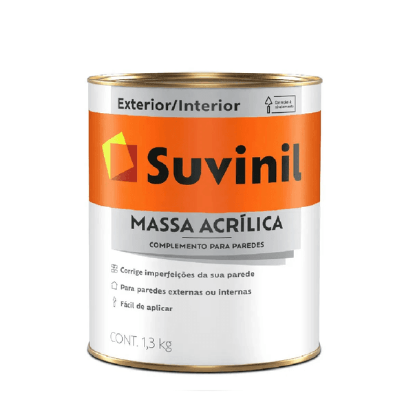 Massa Acrílica Suvinil 1,3Kg Pote