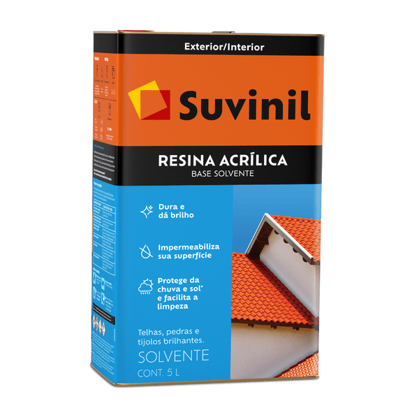 Resina Suvinil Acrílica Brilhante Base Solvente Incolor 5L