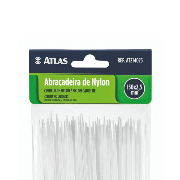 Abraçadeira Plástica 150X2,5mm Un Atlas