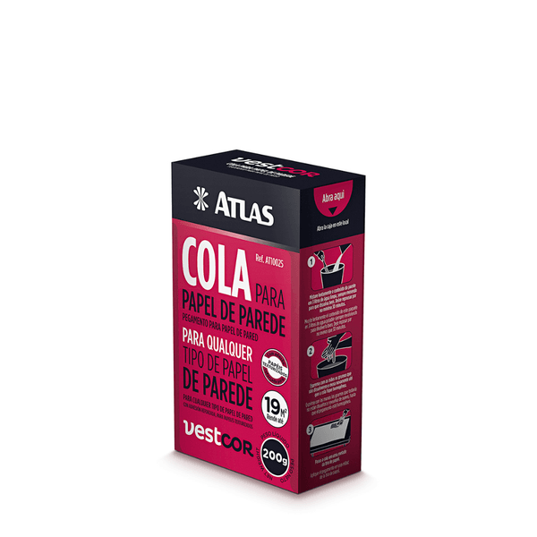 Cola Para Papel De Parede 200g Un Atlas