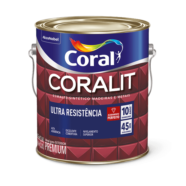 Esmalte Coral Fosco Coralit Ultra Resistência Premium 3,6L 