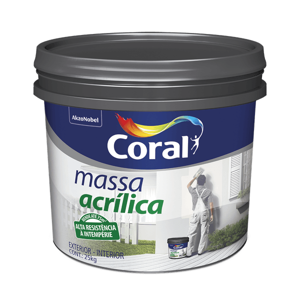 Massa Acrílica Coral 25Kg Balde