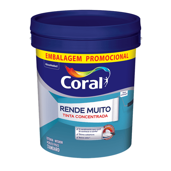 Tinta Coral Acrílico Fosco Rende Muito Branco Standard 20L