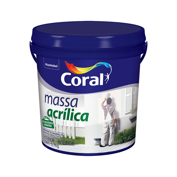 Massa Acrílica Coral 5,7Kg Galão Plástico 
