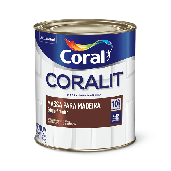 Massa Madeira Coral Branco 1,5Kg Pote