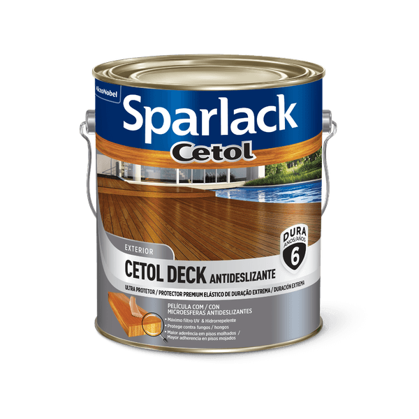 Verniz Sparlack Semi-Brilho Cetol Deck Antideslizante Natural Premium 3,6L