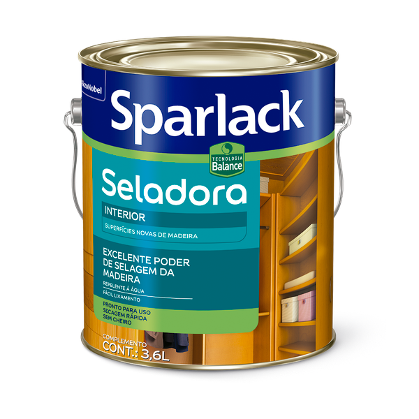 Seladora Sparlack Base Água Para Madeira 3,6L