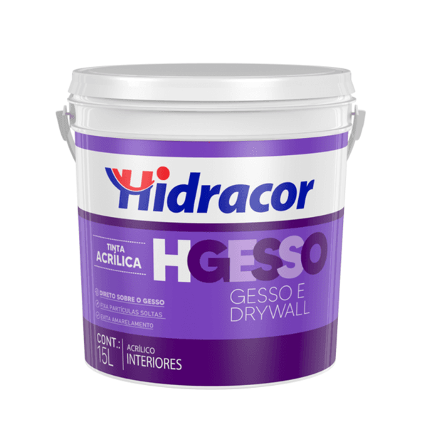 Tinta Hidracor Gesso Fosco Hgesso Branco Econômica 15L