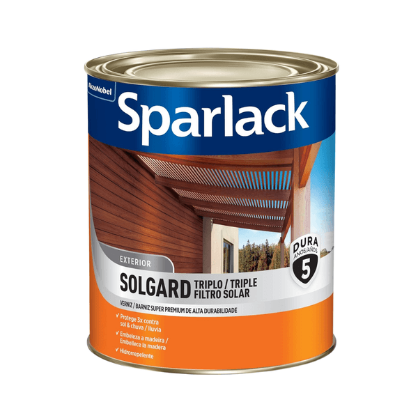 Verniz Coral FSolar Sparlack Triplo Brilhante Natural Solgard 3,6L