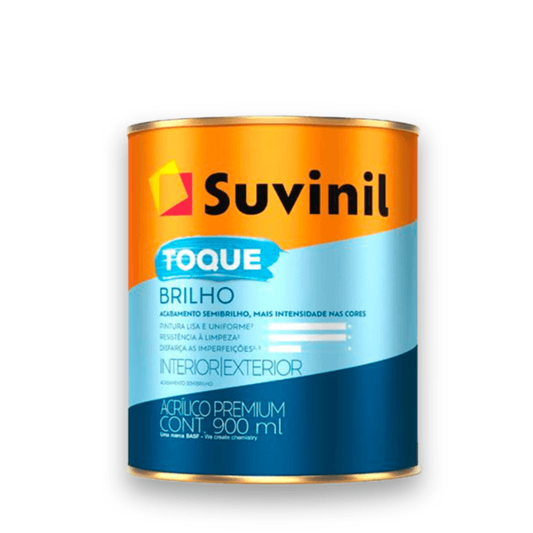Tinta Suvinil Acrílico Toque Brilho Branco Semi Brilho Premium 0,9L 
